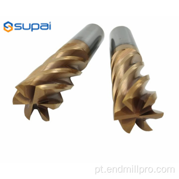 Fresa de topo de metal duro 6Flutes Ferramentas CNC de acabamento